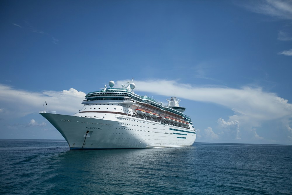 Crucero navegando por el mar